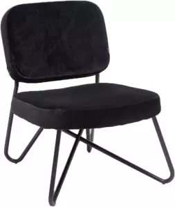 Dimehouse Velvet Fauteuil Jasmijn Zwart