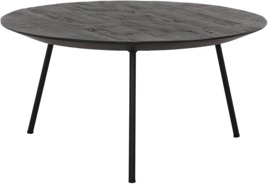 DTP Home Coffee table Jupiter large BLACK 30xØ60 cm recycled teakwood