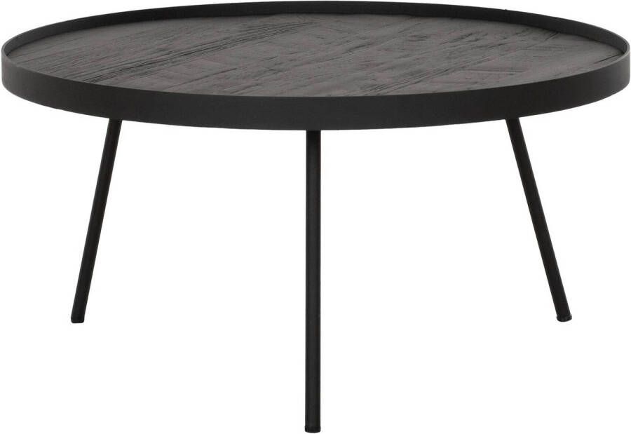 DTP Home Coffee table Saturnus large BLACK 30xØ60 cm recycled teakwood