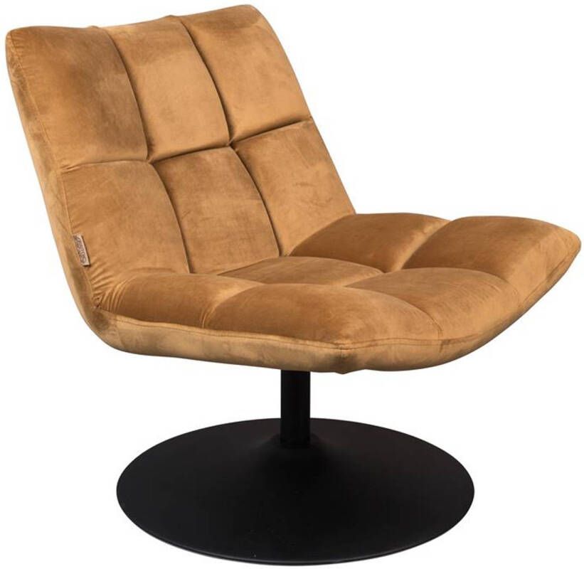 Dutchbone lounge chair bar velvet golden brown