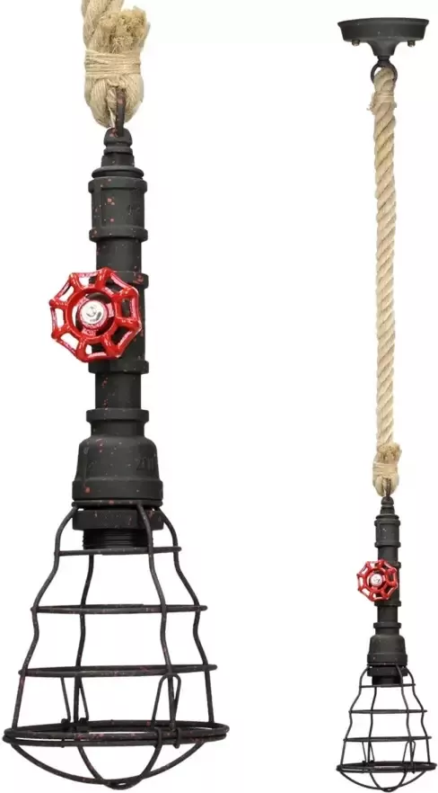 Lumineo Hanglamp Brandweerslang Pendant Light 115 cm Zwart - Foto 2