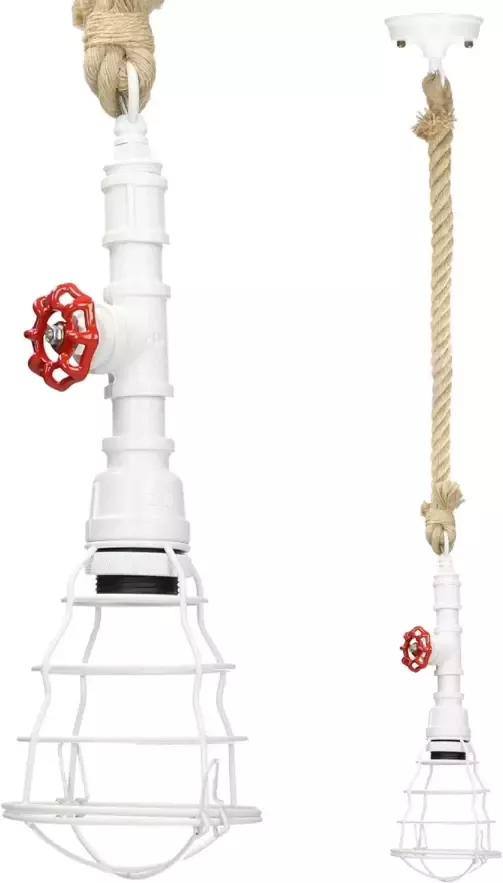 Lumineo Hanglamp Brandweerslang Pendant Light 115 cm Wit - Foto 2