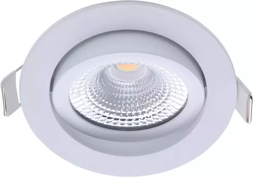 EcoDim LED Spot Inbouwspot ED-10028 5W Waterdicht IP54 Dimbaar Warm Wit 2700K Mat Wit Aluminium Rond