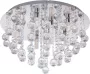 EGLO Led-plafondlamp ALMONTE chroom ø50 x h30 cm inclusief 8x g9 (elk 3w) spatwaterdicht - Thumbnail 1