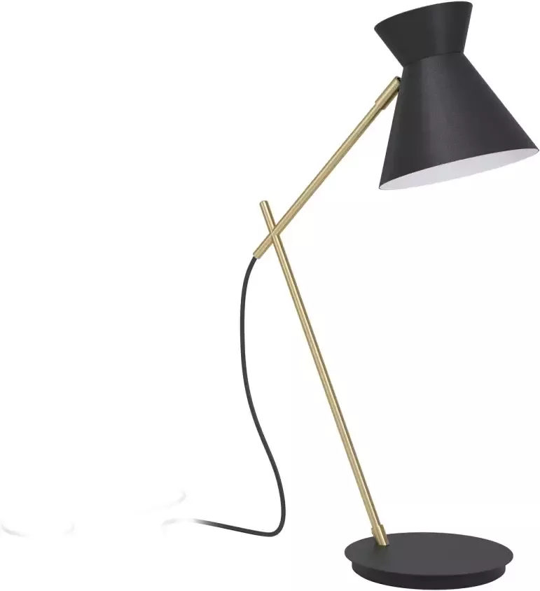 EGLO Amezaga Tafellamp E27 57 5 cm Zwart Geelkoper