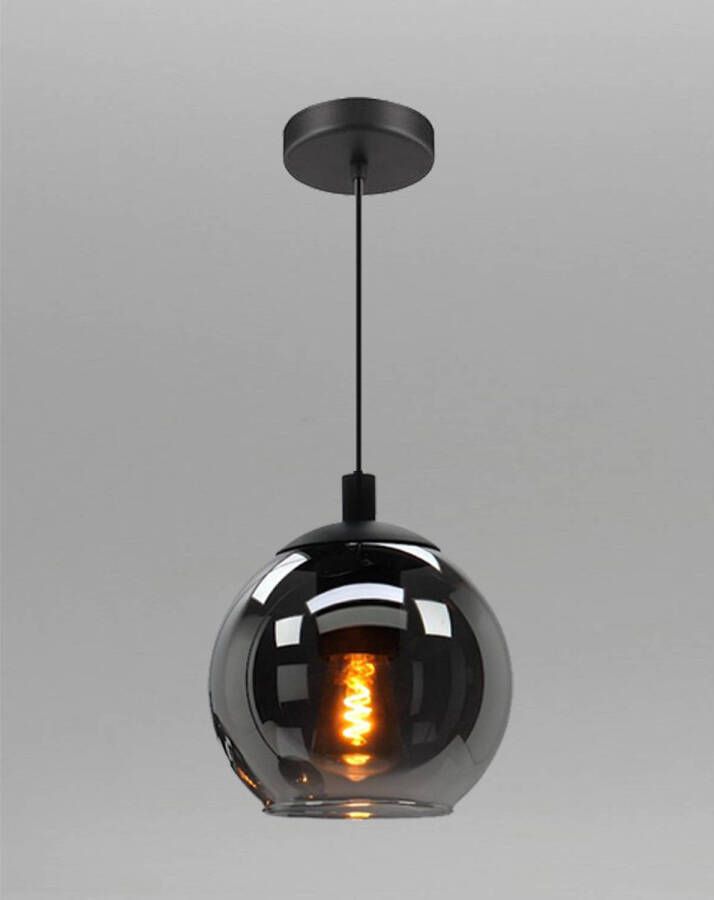 EGLO Ariscani Hanglamp E27 Ø 20 cm rookglas Zwart