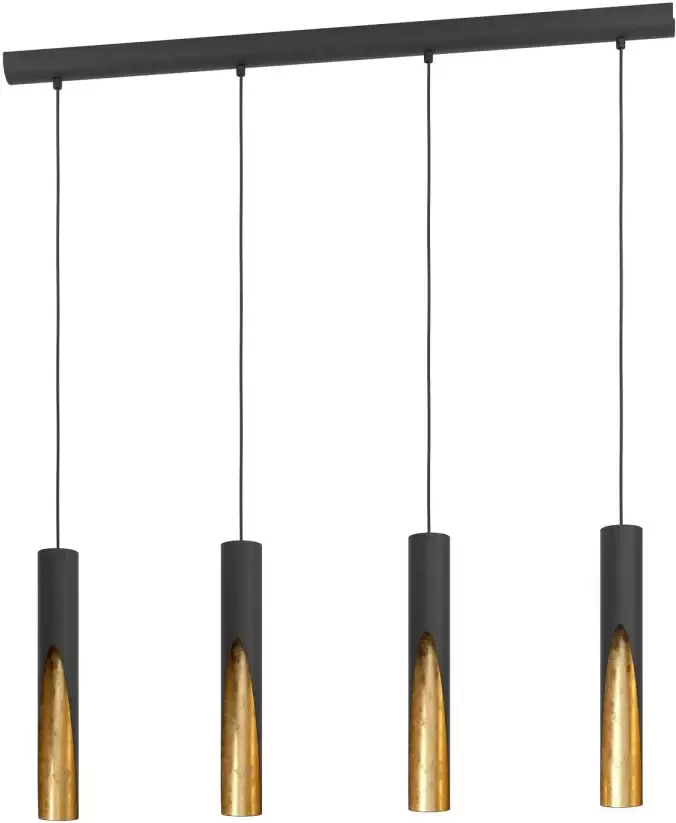 EGLO Barbotto Hanglamp GU10 92 5 cm Zwart Goud Staal