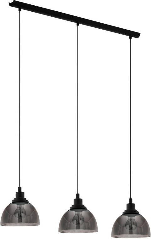 EGLO Hanglamp BELESER zwart l90 5 x h110 x b20 5 cm van staal hanglamp