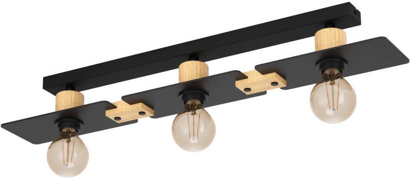 EGLO Bramerton Plafondlamp E27 81 cm Zwart Bruin