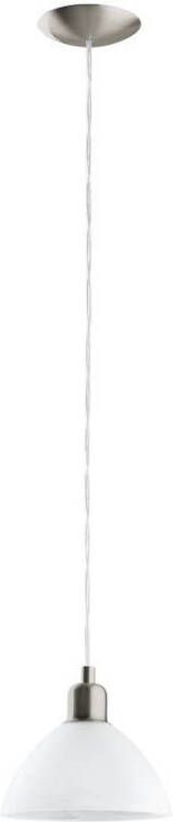 EGLO Hanglamp Brenda Hanglamp eetkamerlamp glas in albast wit klassieke look (1 stuk)