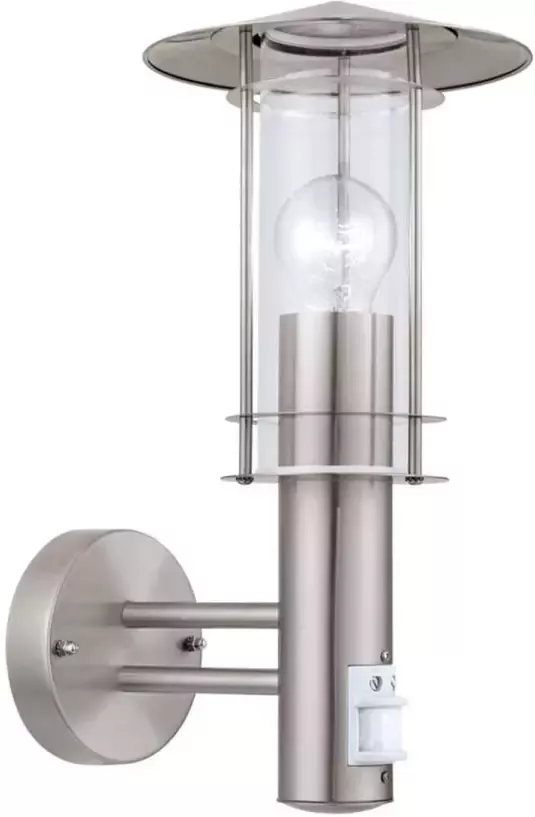 EGLO  Lisio - Buitenverlichting - Wandlamp Met Sensor - 1 Lichts - RVS