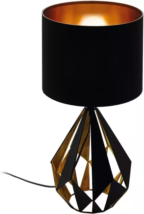 EGLO tafellamp Carlton 5 zwart koper Leen Bakker