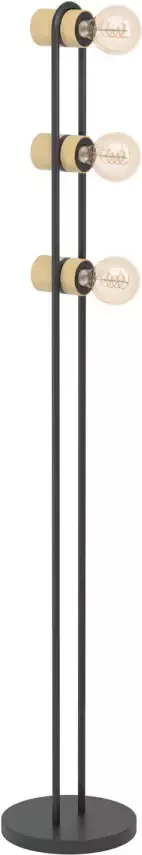 EGLO Chieveley Vloerlamp E27 140 5 cm Zwart Bruin