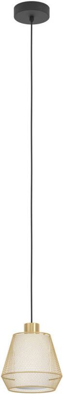 EGLO Ciudadela Hanglamp E27 Ø 18 cm Zwart Goud Wit Staal Textiel