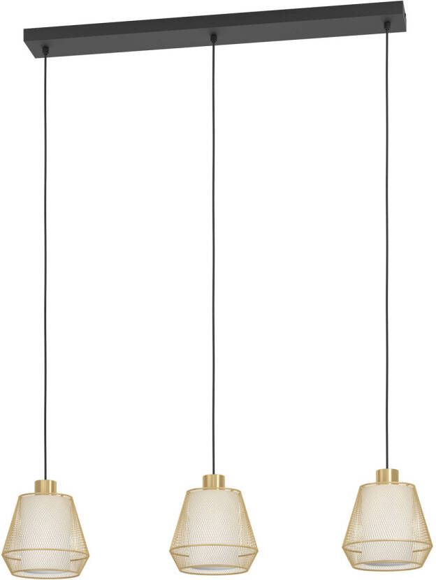 EGLO Ciudadela Hanglamp E27 88 cm Zwart Goud Wit Staal Textiel