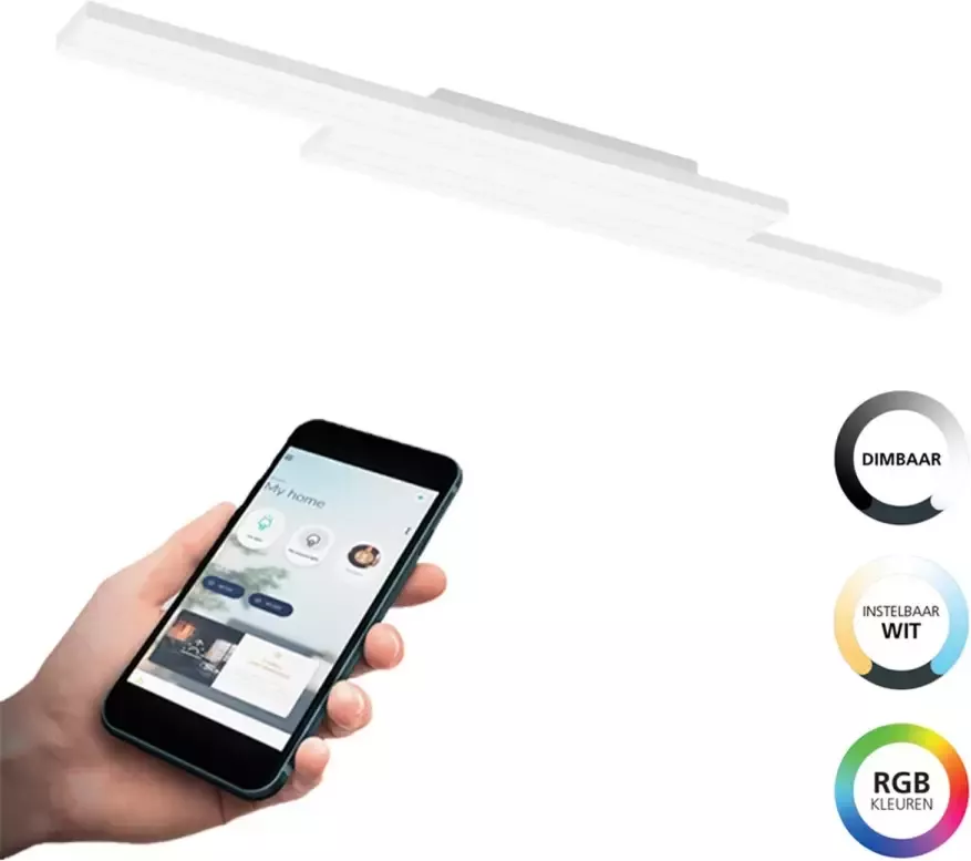 EGLO  connect.z Saliteras-Z Smart Plafondlamp - 116 cm - Wit - Instelbaar RGB & wit licht - Dimbaar - Zigbee - Foto 1