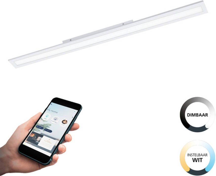 EGLO  connect.z Salobrena-Z Smart Plafondlamp - 120 cm - Wit - Instelbaar wit licht - Dimbaar - Zigbee