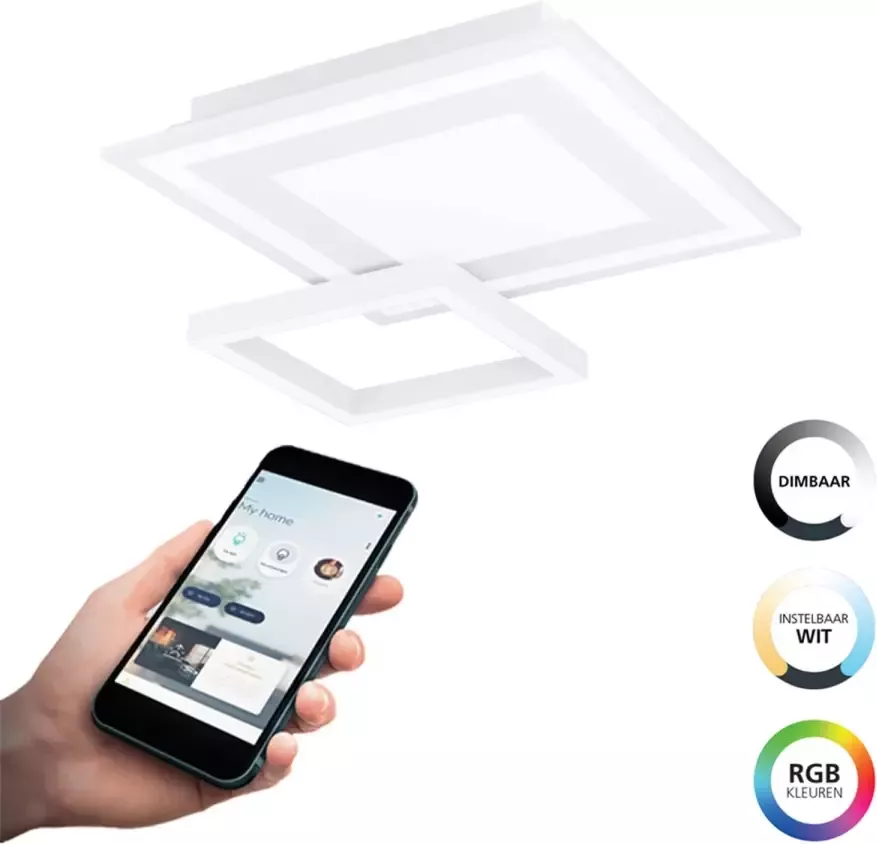 EGLO  connect.z Savatarila-Z Smart Plafondlamp - 45 cm - Wit - Instelbaar RGB & wit licht - Dimbaar - Zigbee - Foto 1