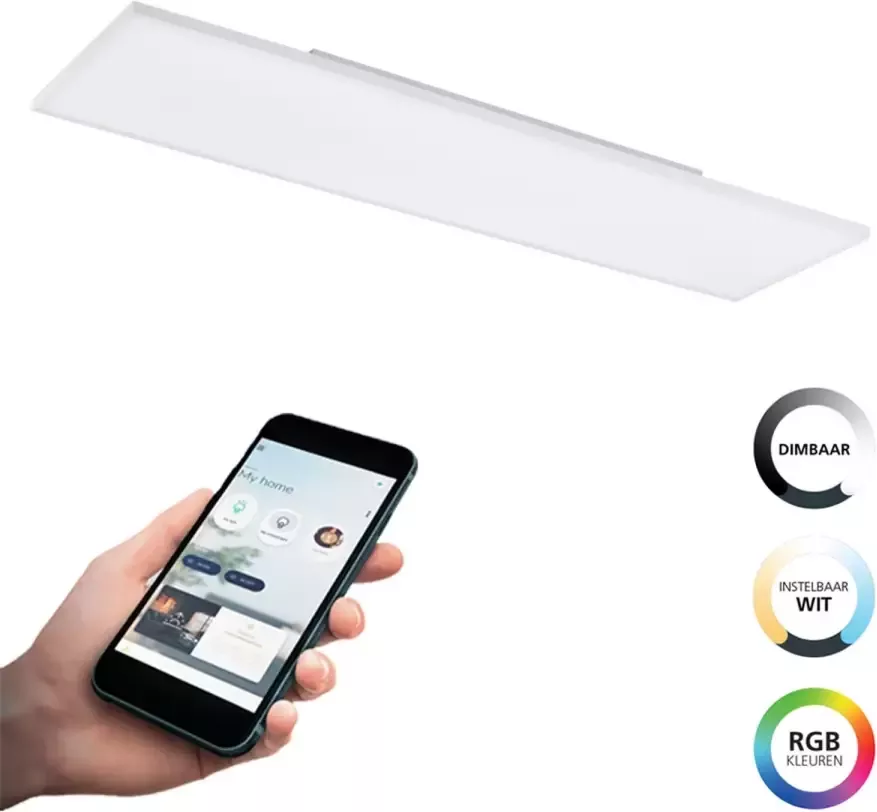 EGLO  connect.z Turcona-Z Smart Plafondlamp - 120 cm - Wit - Instelbaar RGB & wit licht - Dimbaar - Zigbee - Foto 1