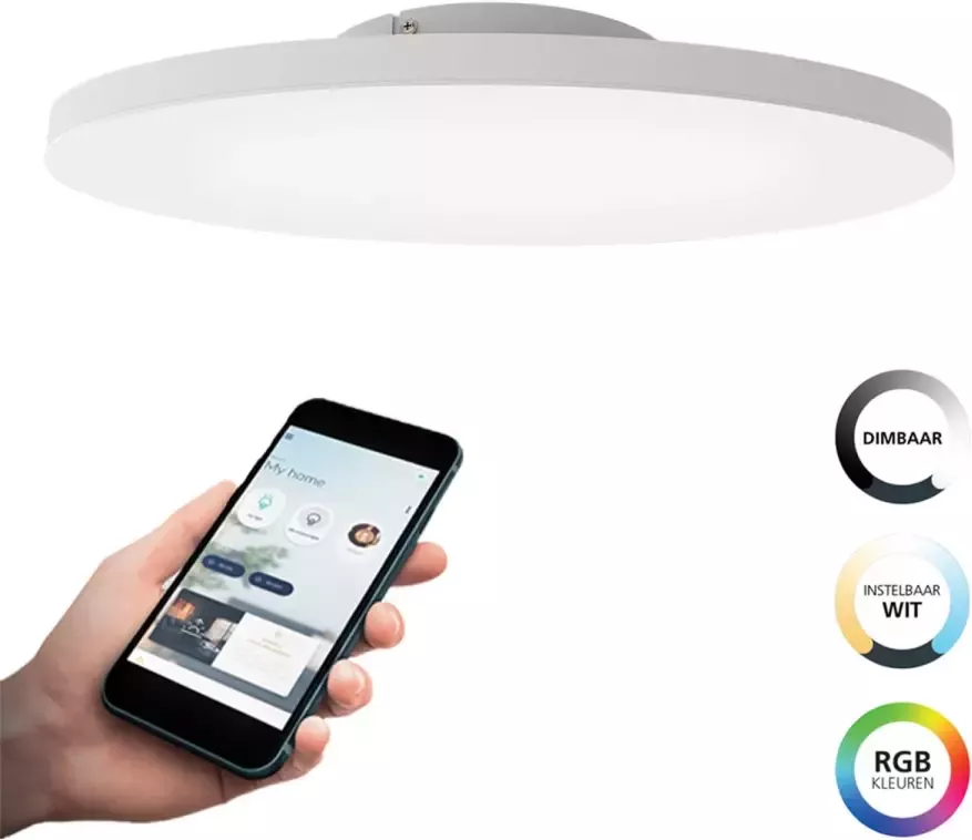 EGLO  connect.z Turcona-Z Smart Plafondlamp - Ø 60 cm - Wit - Instelbaar RGB & wit licht - Dimbaar - Zigbee - Foto 1