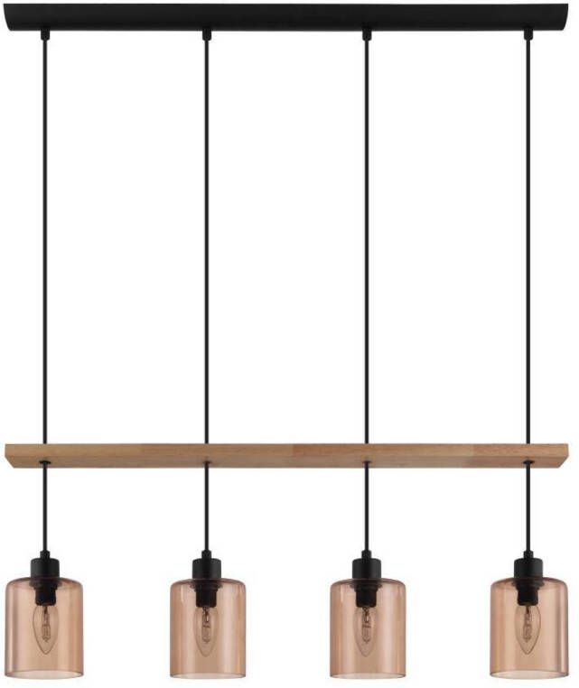 EGLO COOLMONT Hanglamp E14 Ø 40.0 cm Zwart;Bruin