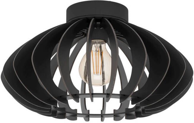 EGLO Cossano 3 plafondlamp E27 Ø38 cm Hout Zwart