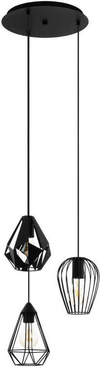 EGLO  Distaff Hanglamp - E27 - Ø 34 cm - Zwart