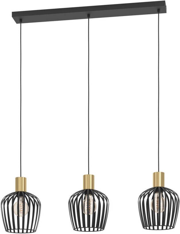 EGLO Empoli hanglamp 90 cm E27 3-lichts Metaal Zwart Goud - Foto 1