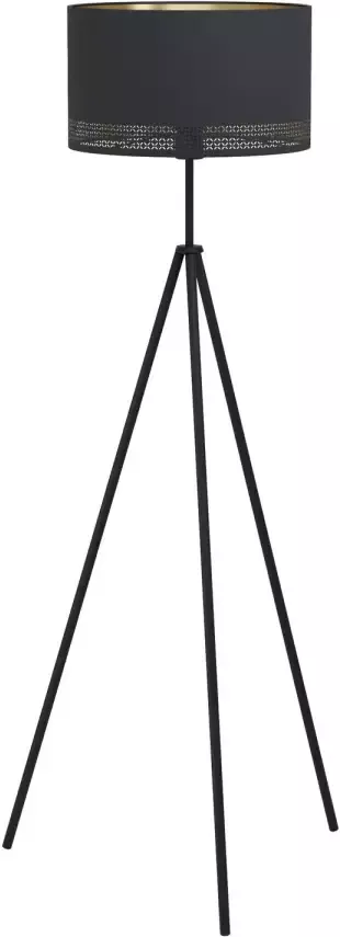 EGLO  Esteperra - Staande lamp - E27 - 140 5 cm - Zwart