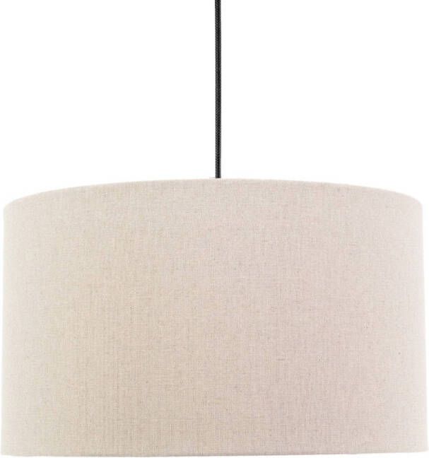 EGLO Plafondlamp FENIGLIA Deckenlampe Stahl Textil und Leinen E27 Flurlampe Lampe Plafondlamp lamp in natuurkleuren en zwart E27 fitting Ø 47 5 cm (1 stuk)