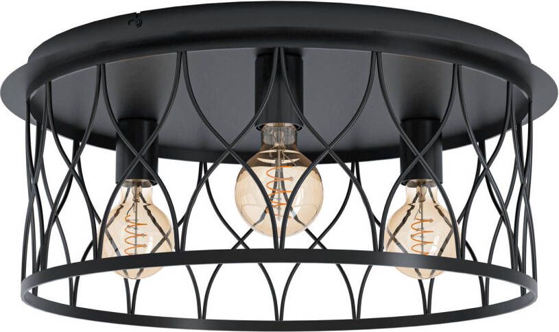 EGLO  Giltspur Plafondlamp - E27 - Ø 55 cm - Zwart