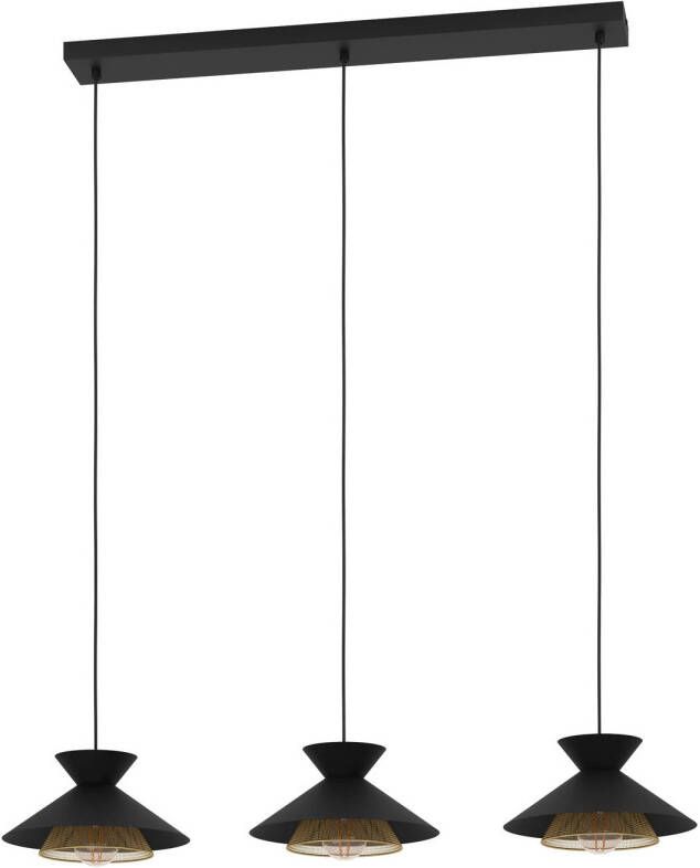 EGLO Grizedale Hanglamp E27 96 cm Zwart Goud Staal - Foto 1