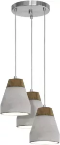 EGLO Hanglamp 3-lichts Bruin beton &apos;Tarega&apos;