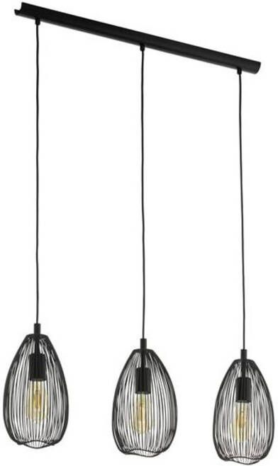 EGLO hanglamp 3-lichts E27 Clevedon zwart