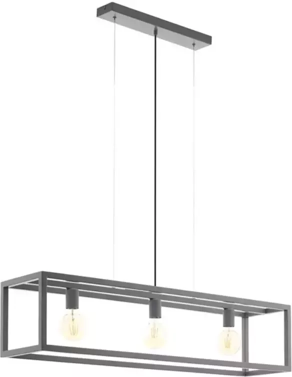 EGLO hanglamp 3 -lichts E27 Elswick grijs