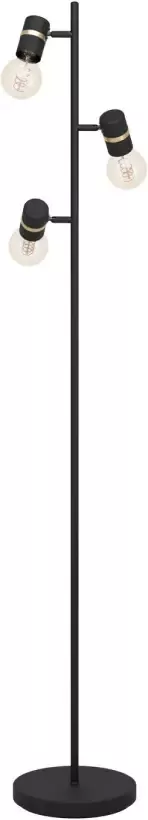 EGLO Lurone Vloerlamp E27 160 cm Zwart Koper