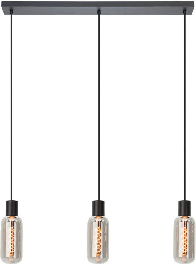 EGLO Majone hanglamp E27 Smoke glas 77 cm Zwart - Foto 1