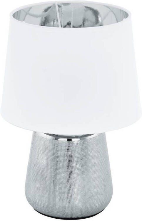 EGLO tafellamp Manalba zilverkleurig wit Leen Bakker