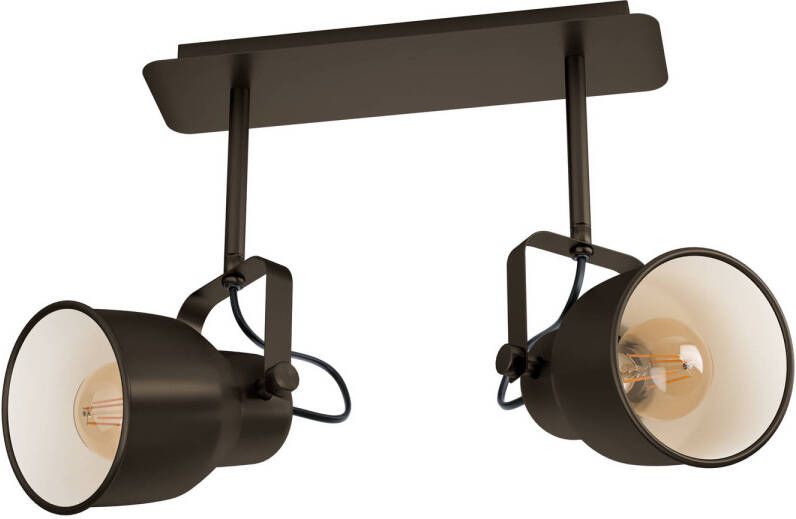 EGLO plafondlamp Mitchley 2-lichts zwart Leen Bakker