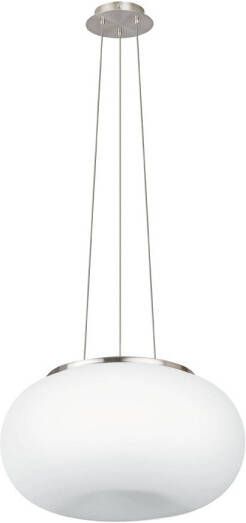 EGLO  Optica - Hanglamp - 2 Lichts - Ø445mm. - Nikkel-Mat - Wit - Foto 1