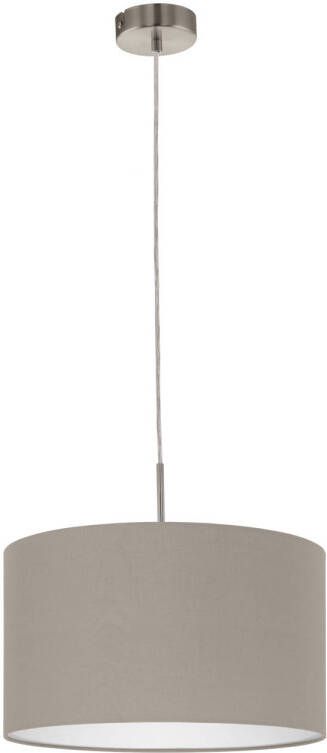 EGLO  Pasteri - Hanglamp - 1 Lichts - Ø38cm - Nikkel-Mat - Taupe