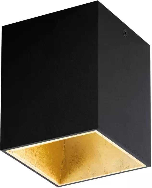 EGLO plafondspot Polasso zwart goud 10x10 cm Leen Bakker