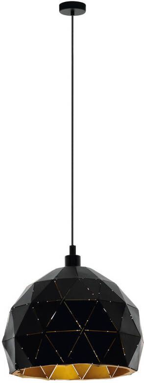 EGLO  Roccaforte - hanglamp - E27 - Ø30 cm - zwart goud - Foto 1