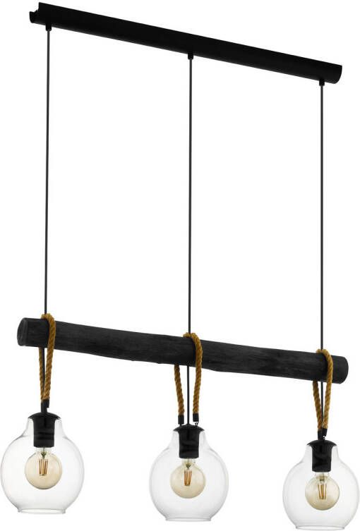 EGLO  Roding Hanglamp - E27 - 88 cm - Zwart Bruin