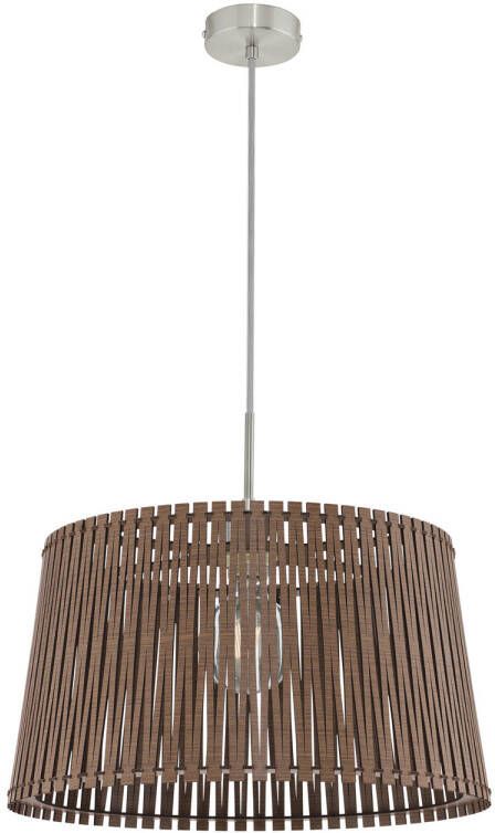EGLO  Sendero - Hanglamp - 1 Lichts - Ø45cm - Nikkel-Mat - Donkerbruin