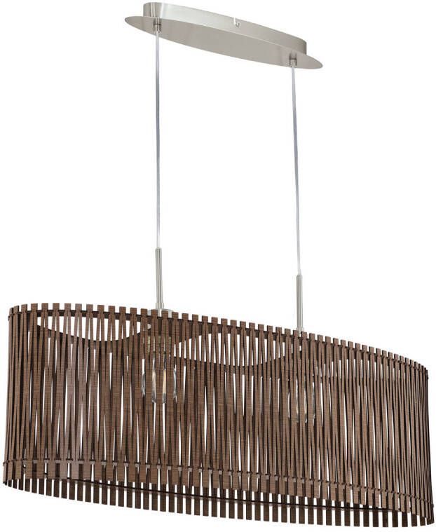 EGLO  Sendero - Hanglamp - 2 Lichts - Nikkel-Mat - Donkerbruin