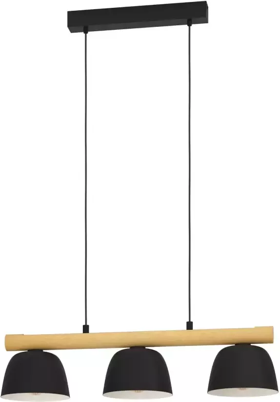 EGLO Sherburn Hanglamp E27 77 cm Zwart Bruin Hout