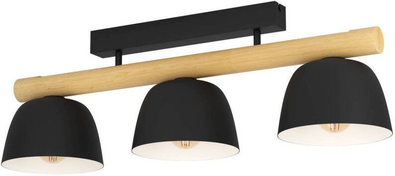 EGLO Sherburn Plafondlamp E27 80 cm Zwart Bruin Hout