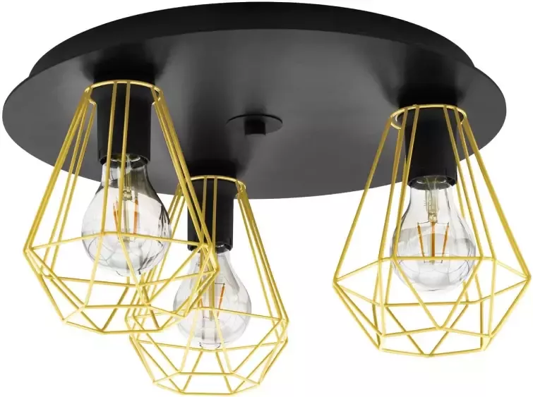 EGLO Tarbes 2 Plafondlamp E27 Ø 45 cm Zwart Koper