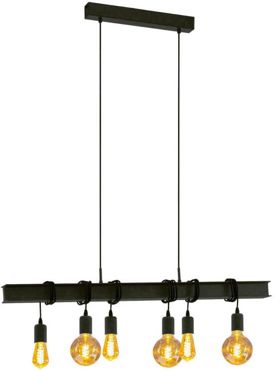 EGLO  Townshend 6 Hanglamp - E27 - 100 5 cm - Zwart